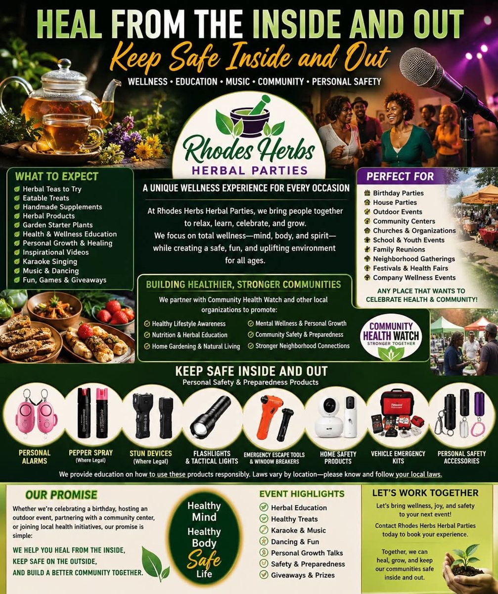 Rhodes Herbs Herbal Parties โ heal from the inside and out